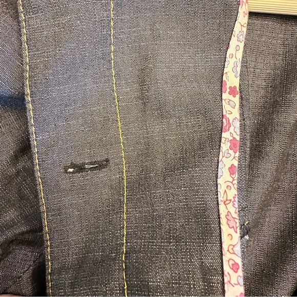 Vintage 1940s 1950s Button Down Denim Vibe Chambray Dress Size Large - Picture 7 of 7